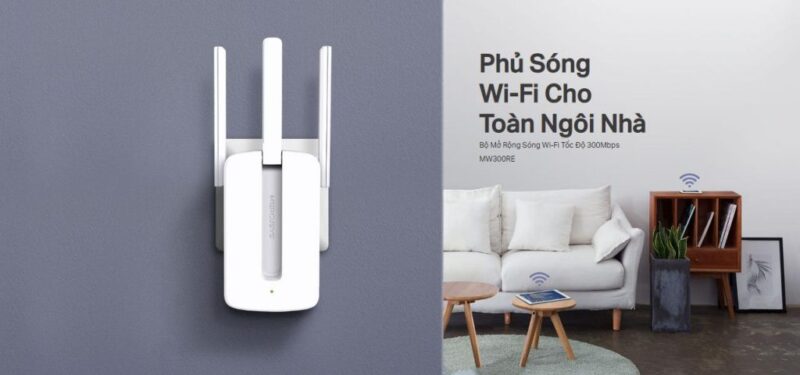 Bộ Kích Sóng Wifi Mercusys MW300RE